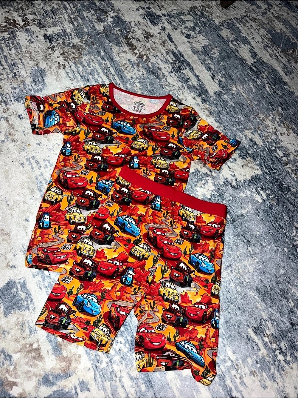 Disney Cars Pajama Set in Red & Orange